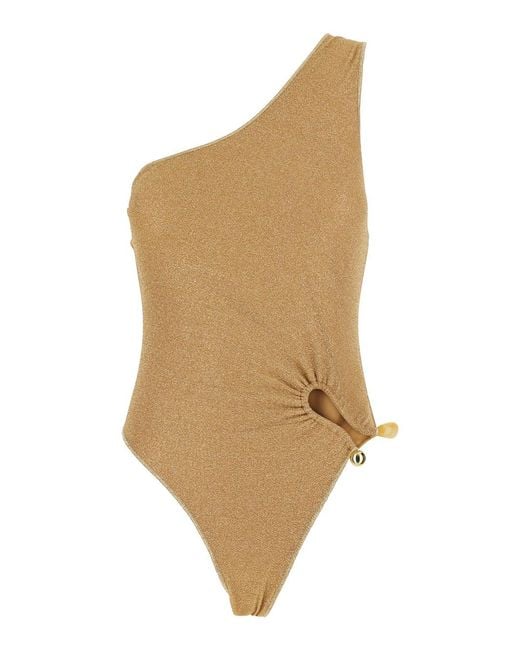 Oseree Natural 'Lumiere Stones' Colored One-Piece Swimsuit With Singl