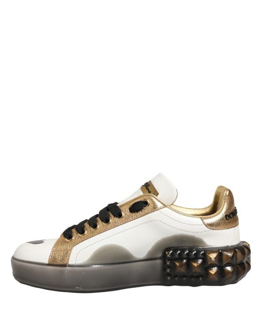 Dolce & Gabbana Multicolor Crystal Studdedlove Sneakers Shoes