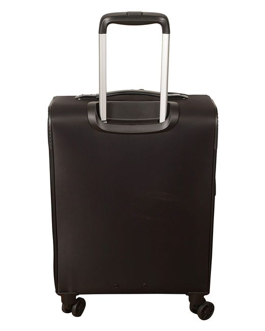 Love Moschino Black Heart Patched Two-Way Zipped Trolley Luggage