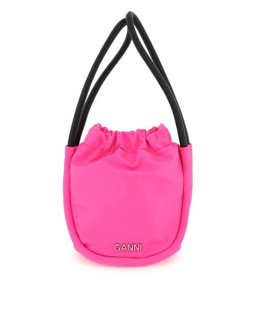 Ganni Knotmini Bag in Pink | Lyst