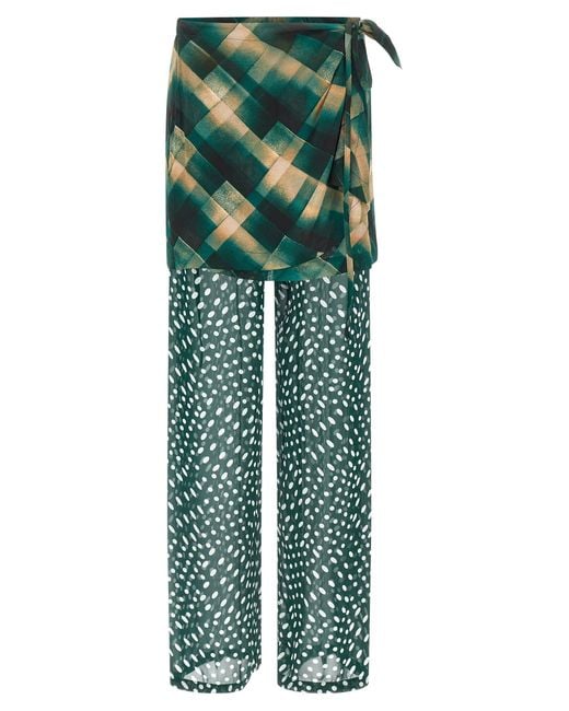 Dries Van Noten Green Pritty' Pants