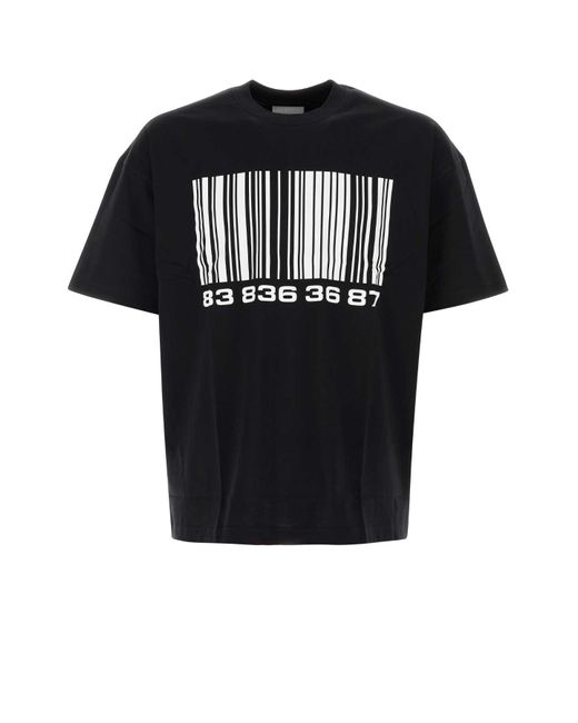 VTMNTS Black Cotton Oversize T-shirt for men