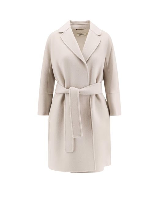 Max Mara Natural Arona Virgin Wool Coat