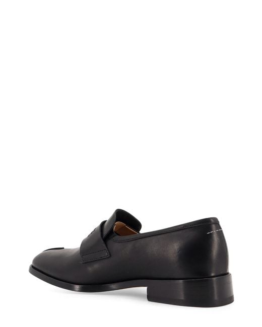 MM6 by Maison Martin Margiela Black Leather Loafers for men