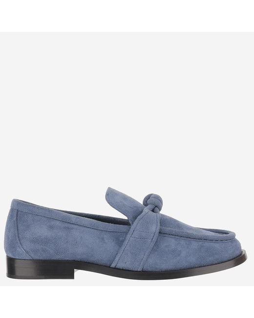 Bottega Veneta Blue Loafers Astaire Suede