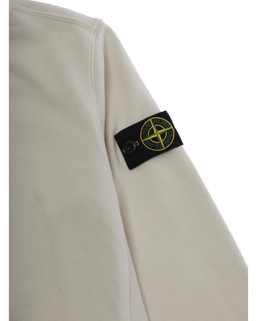 Stone Island Gray Sweatshirt Round Neck (Kids) Cotton Hoods & Sweatshirts for men