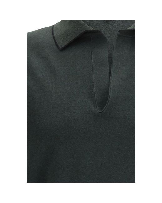 Tom Ford Green Bicolor Cotton Polo Shirt for men