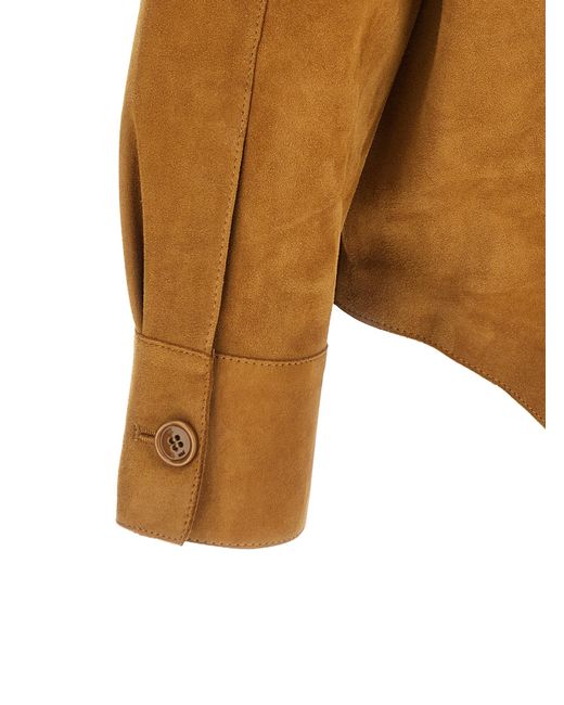 AMI Brown Lamb Leather Jacket Clothing for men