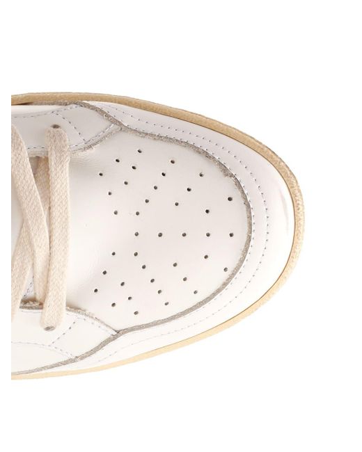 Golden Goose Deluxe Brand White Ballstar Sneakers With Black Heel Tab for men