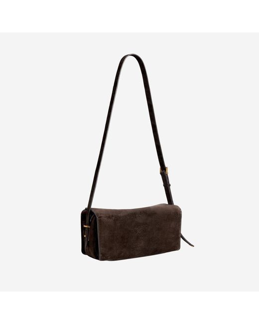Balenciaga Brown Shoulder Bag Suede