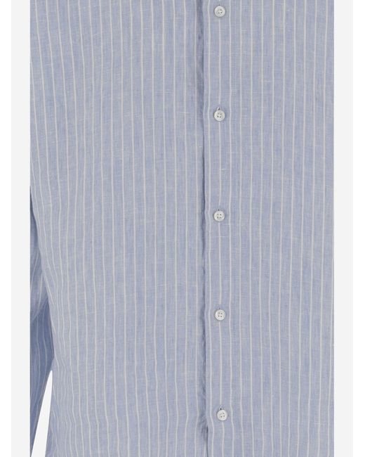 Boss Blue Linen Shirt for men