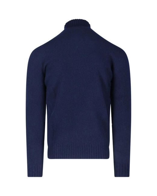 Drumohr Blue Sweaters Lambswool for men