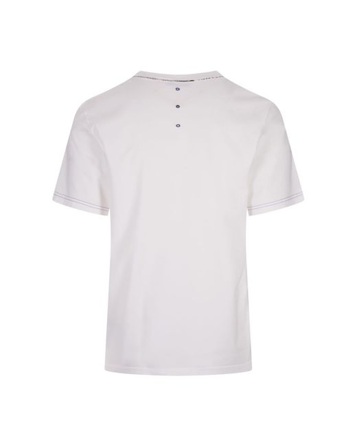 Premiata White T-Shirt With Never Print for men