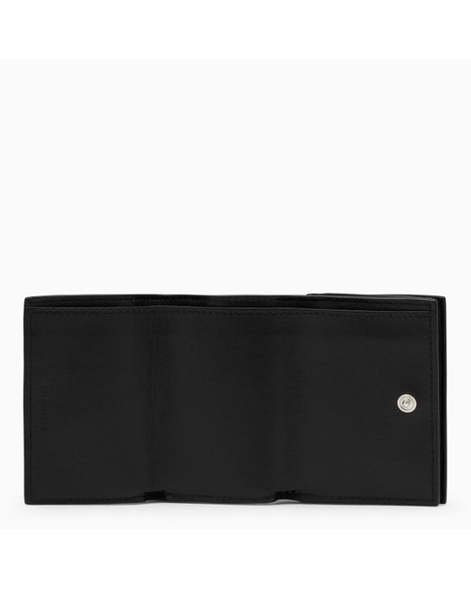 Balenciaga Black Leather Horizontal Wallet for men