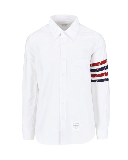 Thom Browne White '4-Bar' Cotton Shirt for men