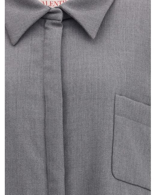 Valentino Gray Feather Jacket