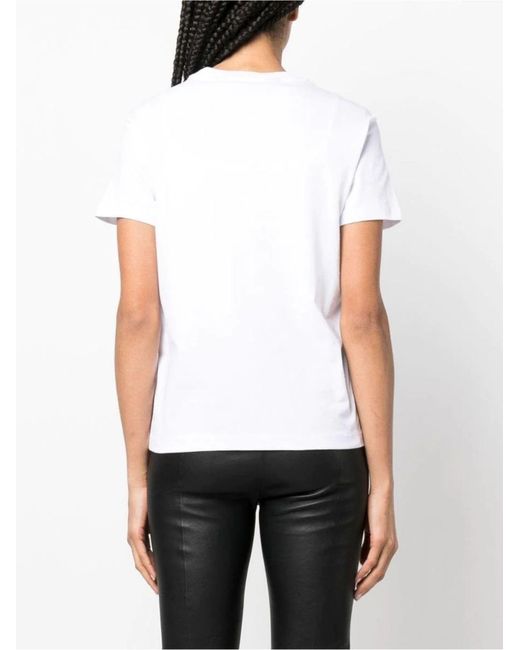 Just Cavalli White Animal-print-logo T-shirt