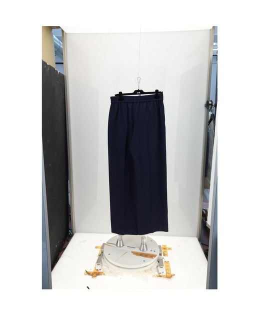 Céline Blue Trousers Elastic Waist Wool