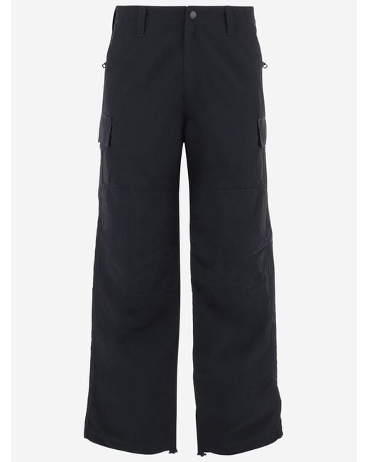 Burberry Blue Cargo Trousers Nylon Polyamide for men