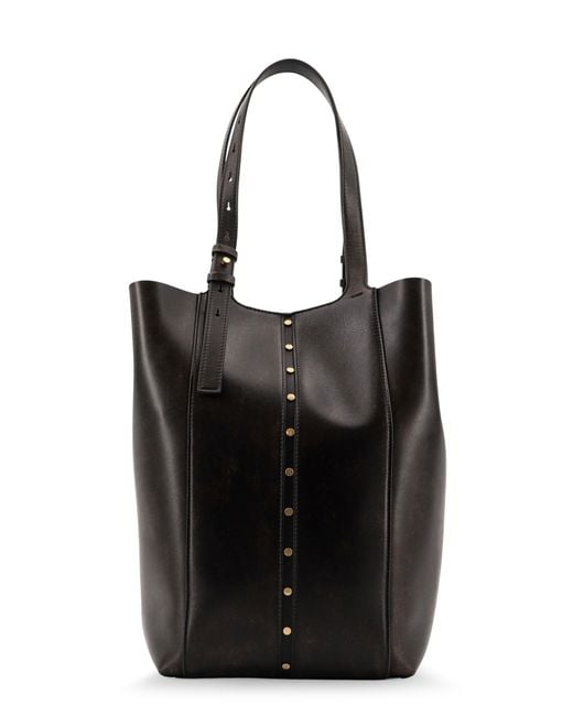 Golden Goose Deluxe Brand Black Shopping 24.7 Vintage Leather Shoulder Bag