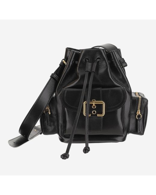 Chloé Black Shiny Leather Shoulder Bag Buffalo