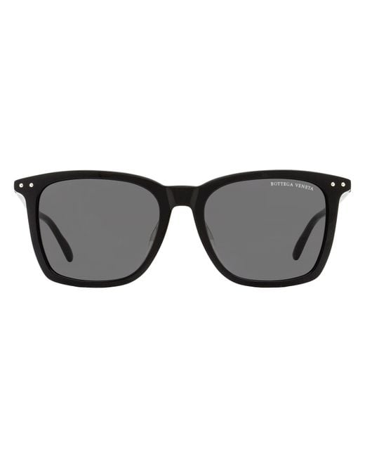 Bottega Veneta Black Evergreen Square Sunglasses Bv0251Sa 001 53Mm Plastic (Acetate) for men