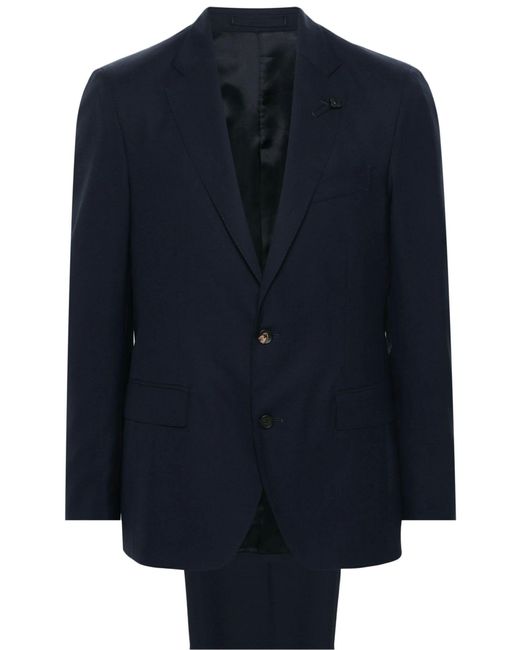 Lardini Blue Wool-Silk Blend Suit for men