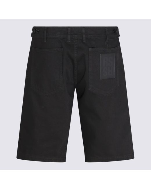 Raf Simons Black Cotton Shorts for men