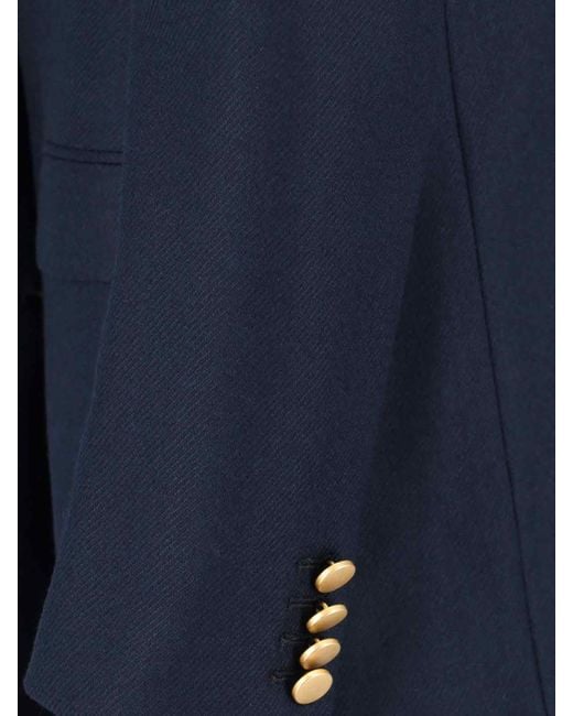 Tagliatore Blue Tailored Double-Breasted Jacket With Buttons