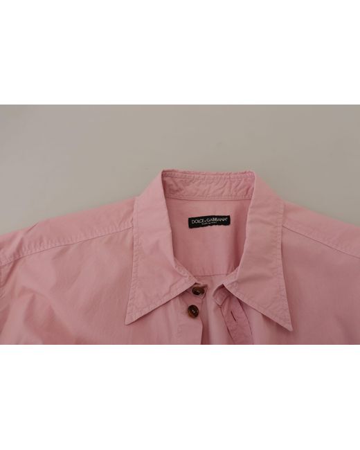 Dolce & Gabbana Purple Casual Button Down Long Sleeves Shirt Cotton for men