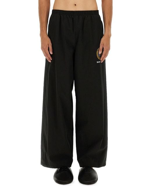 Balenciaga Black Track Pants Polyester for men