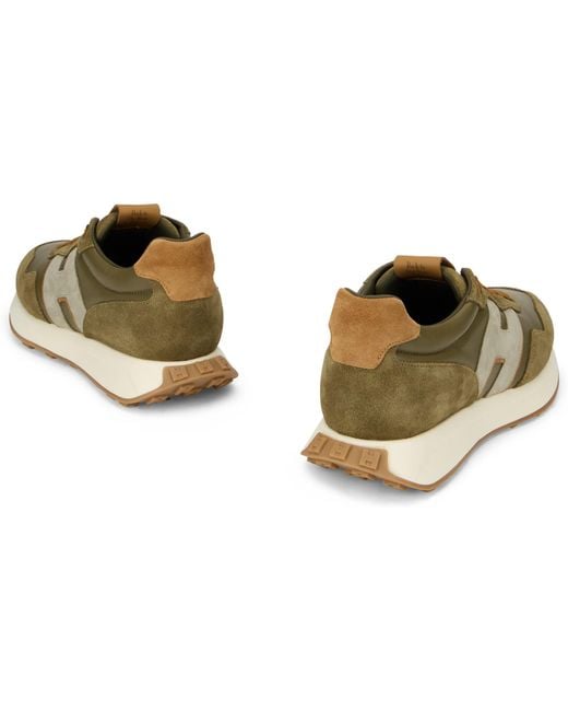 Hogan Green Sneakers H601 Suede Leather Trainers for men