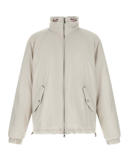Brunello Cucinelli White Polyester Shell Jacket Clothing for men
