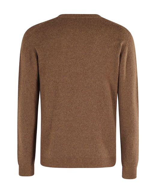 Roberto Collina Brown Girocollo Ml Swg for men