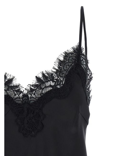 Gold Hawk Black Coco Camie Top With Tonal Lace Trim