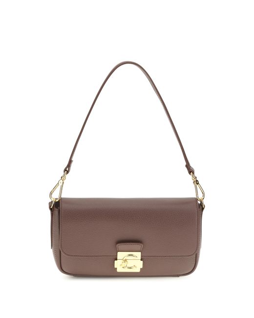 Coccinelle Brown Shoulder Bag C-Me Lock Calf Leather (Bos Taurus)