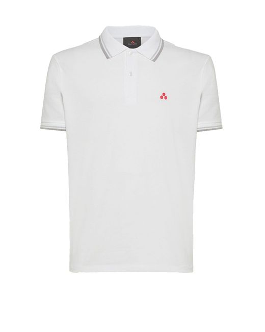 Peuterey White Short-Sleeved Polo Shirt for men