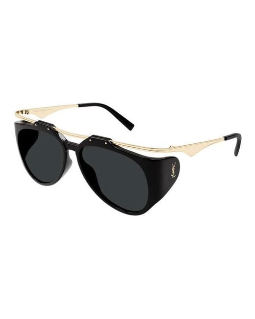 Saint Laurent Black Sunglasses Aviator Full Rim, - Frame And Lens Slm137Amelia001