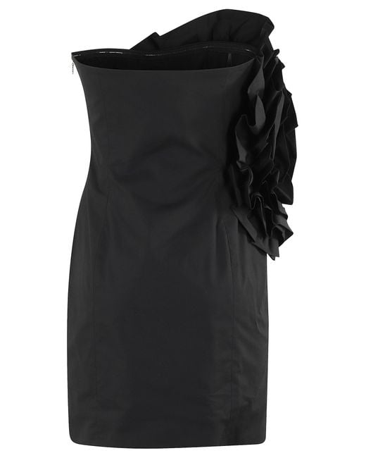 スカート ROTATE BIRGER CHRISTENSEN 'Big Flower Mini' dress Black 280524_rotate_ecom_113897000_1