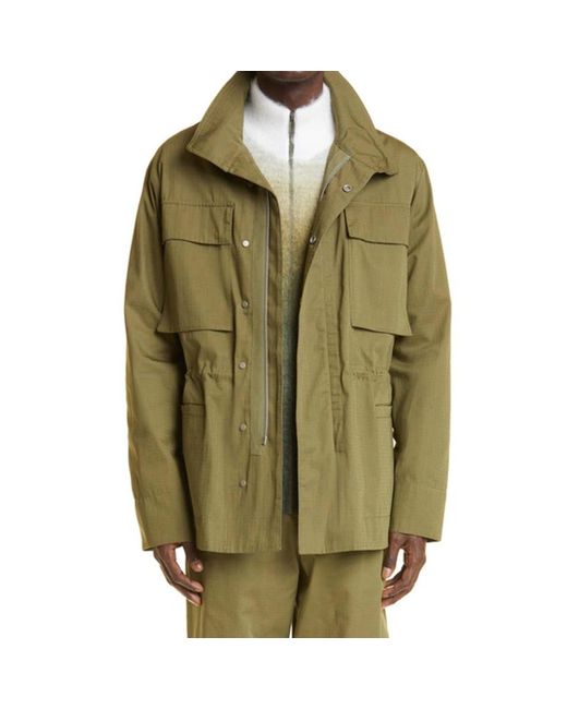 Off-White c/o Virgil Abloh Green Arrow Field Cotton Jacket for men