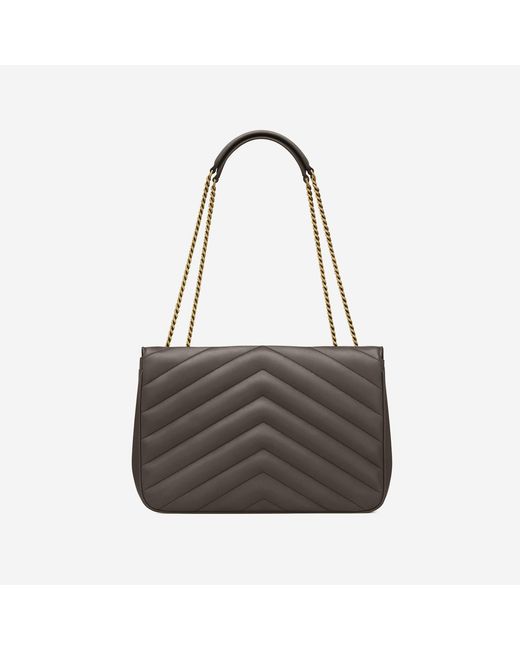 Saint Laurent Black Loulou Large Quilted Lamb Leather Bag Shoulder