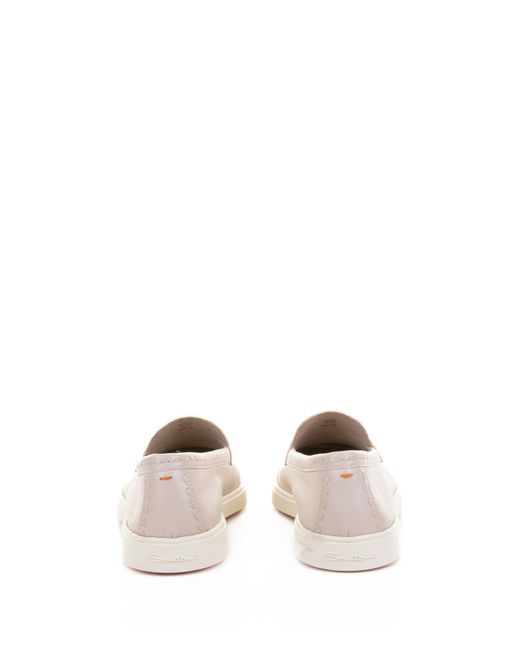 Santoni White Sandals