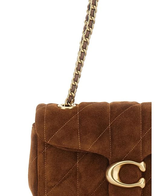 COACH Brown Shoulder Bag Tabby 20 Leather And Technical Fabric