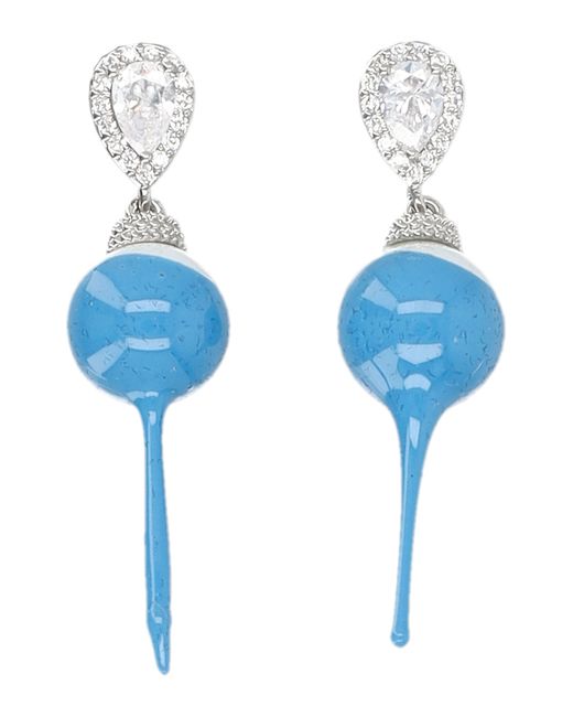 OTTOLINGER Blue Dipped Pearl Drop Earrings