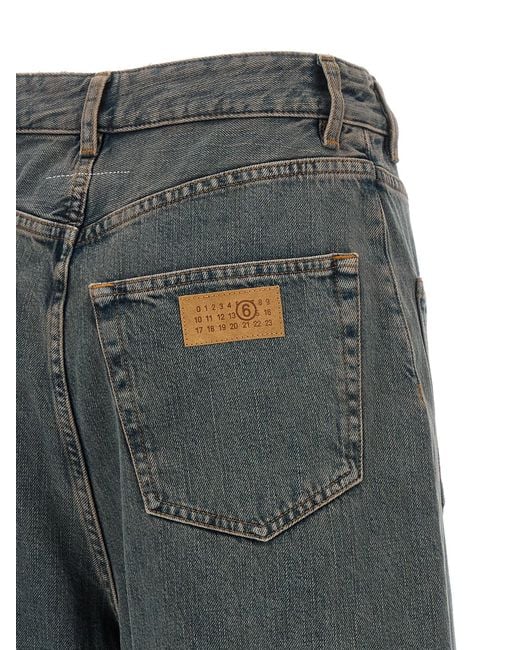 MM6 by Maison Margiela Blue Cotton Jeans Denim Clothing