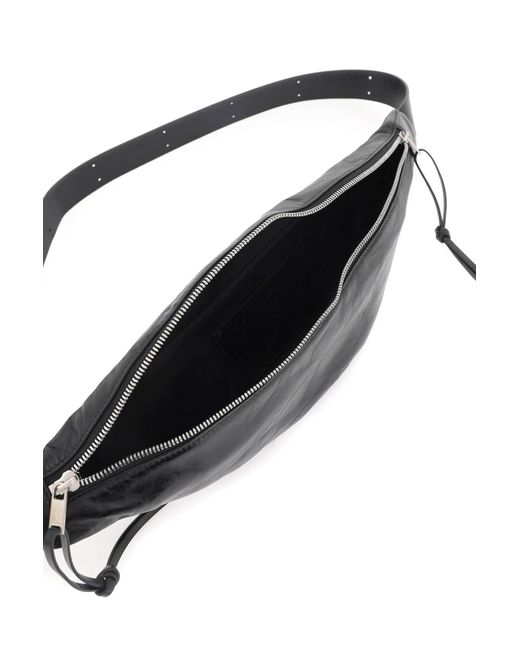 Jil Sander White Crinkle-Effect Leather Beltpack for men