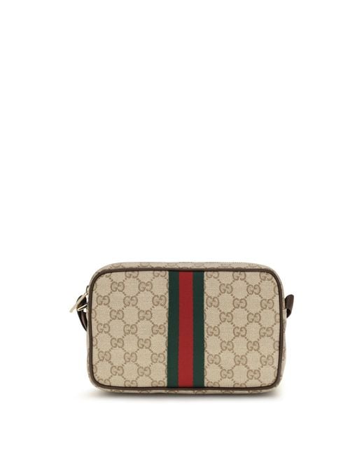 Gucci Multicolor Gg Shoulder Bag With Web Stripe Cotton; Linen; Polyurethane for men