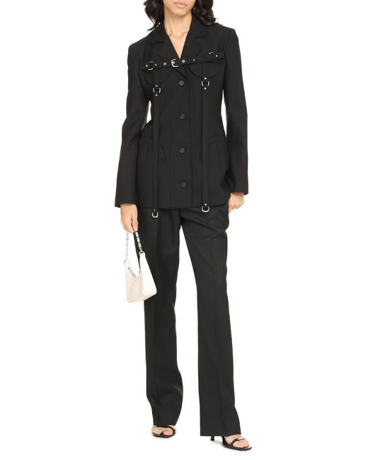 Off-White c/o Virgil Abloh Black Wool Blend Blazer Virgin Jacket