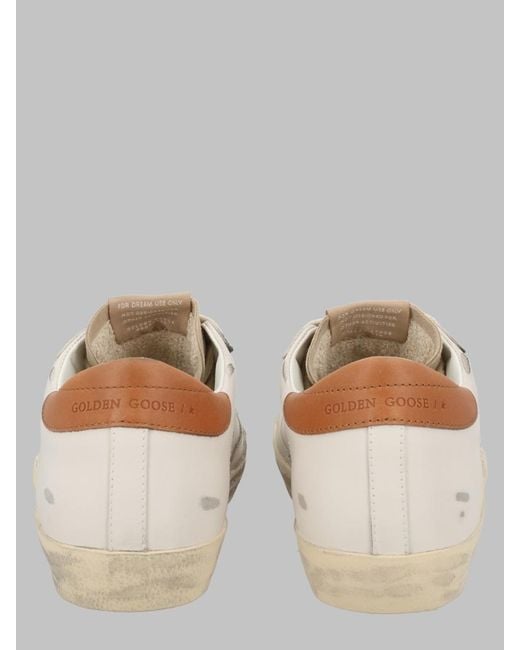 Golden Goose Deluxe Brand Natural Sneakers Super-Star Cow Leather Trainers
