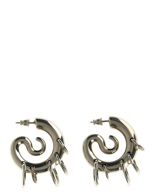 Panconesi Metallic Pierced Serpent Earrings